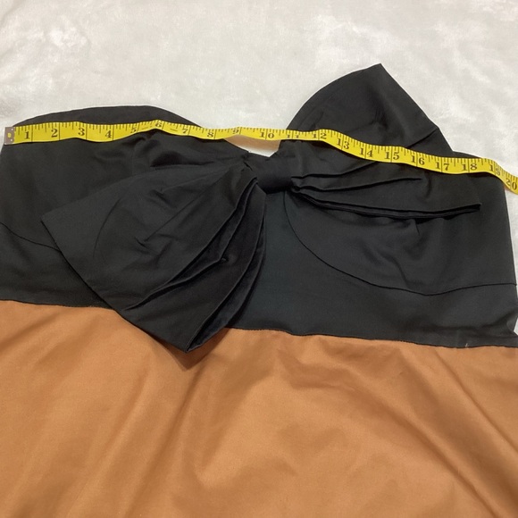 Anthropologie Hutch 18W RUNS SMALL Bow-Tie Tiered Ruffle Maxi Dress Black Brown - Picture 8 of 12